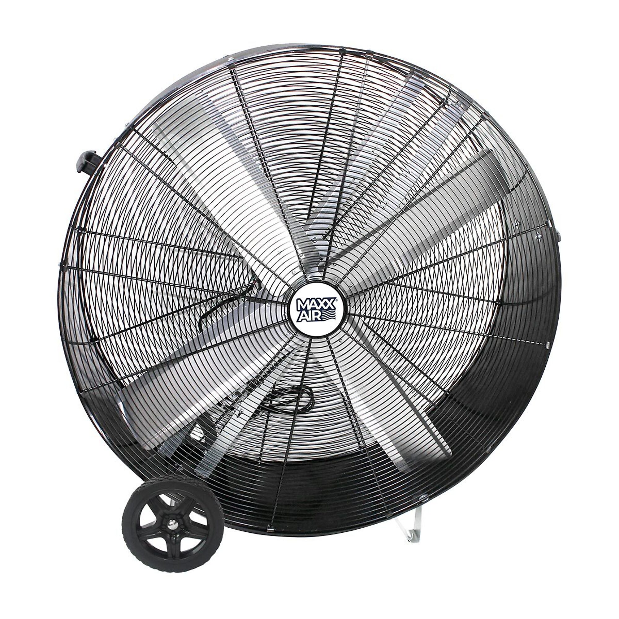 Maxx Air, Pro Flex 48in. 2-Speed Belt Drive Drum Fan, Black, Fan Diameter 48 in, Air Delivery 18000 cfm, Volts 120 Model# BF48BDPEBLK